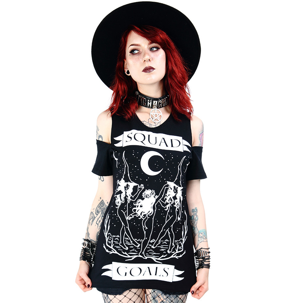 Restyle - Squad goals Ladies Tshirt - Oversized - Black